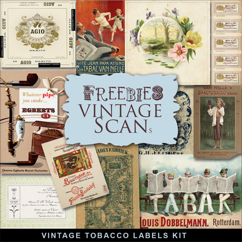 Scrap-kit - Vintage Tobacco Labels