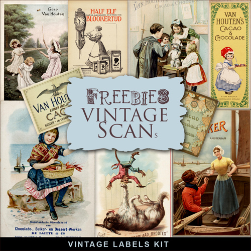 Scrap-kit - Vintage Labels Illustrations