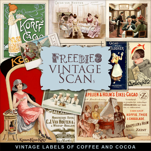 Scrap-kit - Vintage Labels Of Coffee And Cocoa