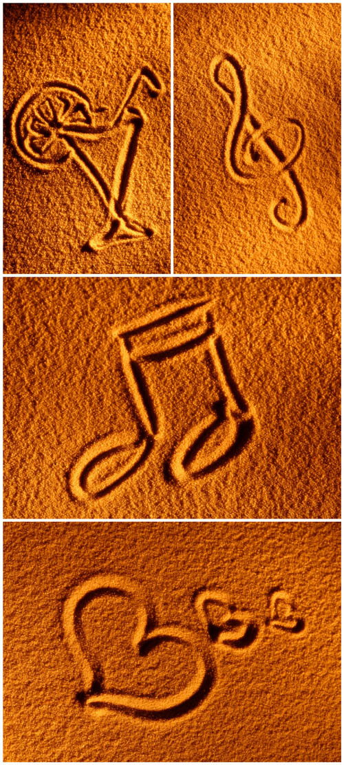 Photo Cliparts - Drawing on sand (Part1)