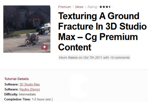 CGTuts+ Texturing A Ground Fracture In 3D Studio Max