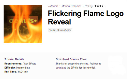 AETuts+ Flickering Flame Logo Reveal 