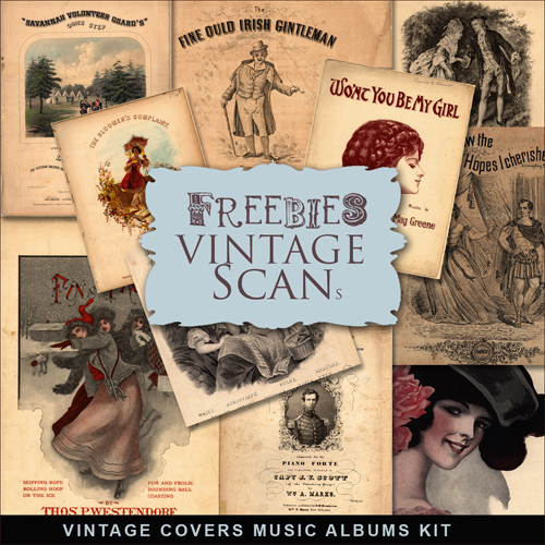 Scrap-kit - Vintage Covers Music Album