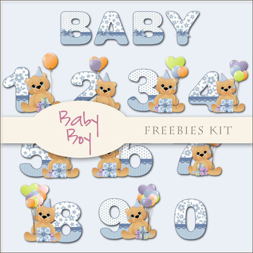 Scrap-kit - Baby Boy Alphabet