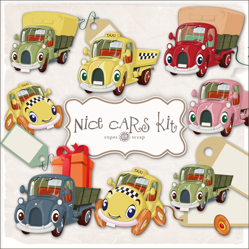 Scrap-kit - Nice Cars Illustrations #1