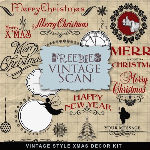 Scrap-kit - Vintage Style Christmas Decor