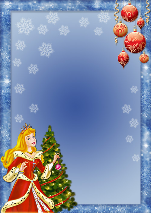 Christmas Photoframe for girls - Princess Aurora