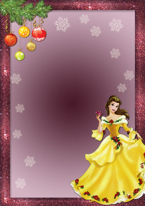 Christmas Picture Frame for Girls - Princess Belle