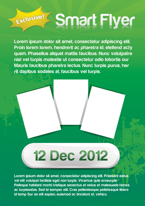 2012 New Year English-style posters PSD template