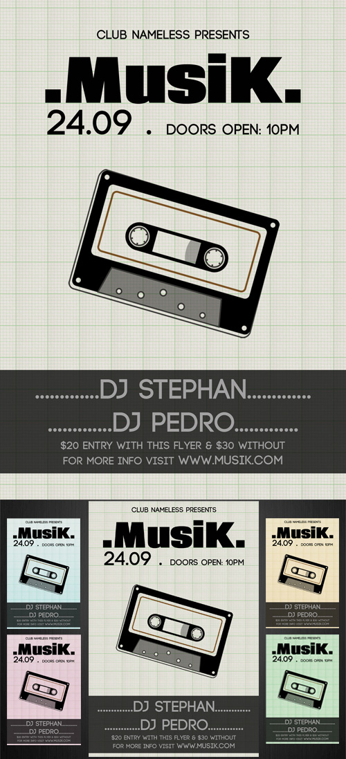 Musik Party-Club Flyer Template ? PSD