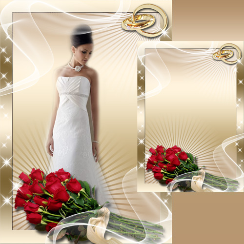 Wedding Photoframe - All roses for you 