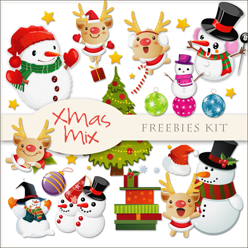 Scrap-kit - Christmas And New Year 2012 Decor Images Cliparts Mix