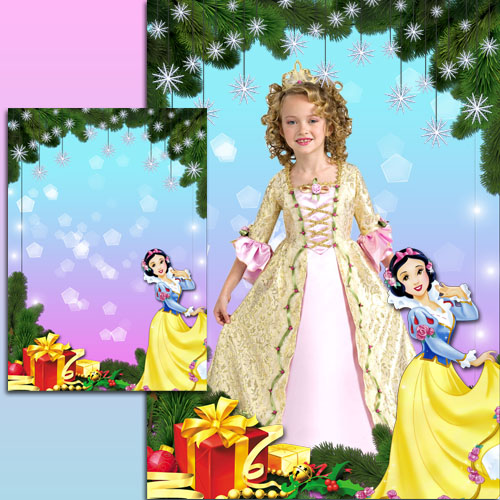New Year Frame for girls - Princess Snow White