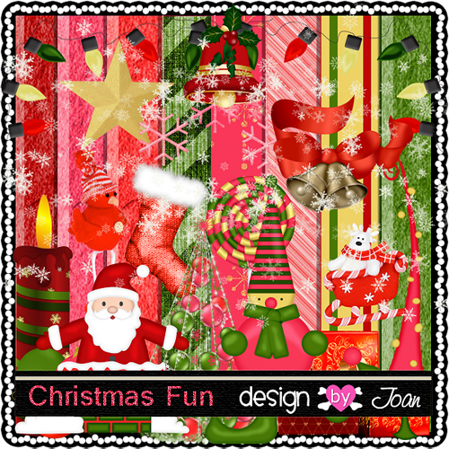 Scrap-set - Christmas Fun And New Year 2012 - Holidays Cliparts and Papers