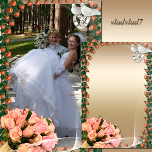 Wedding Photoframe - Roses, roses...