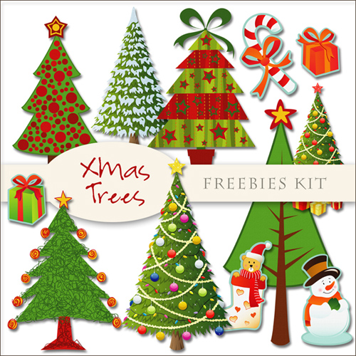 Scrap-kit - Christmas And New Year Cliparts - Hollidays Trees