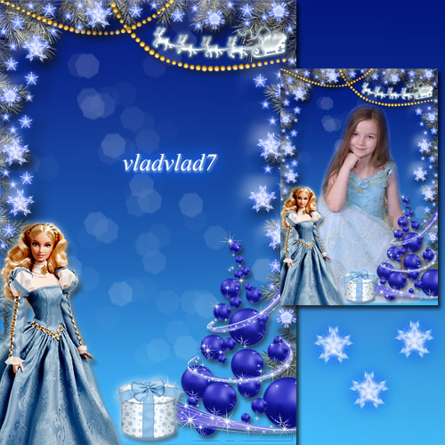 Kid's Photoframe - New Year with Barbi