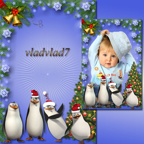 New Year Frame - The Penguins of Madagascar