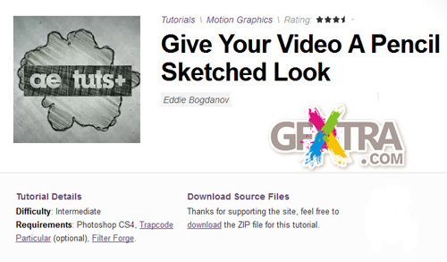 AE Tuts+ Give Your Video A Pencil Sketched Look 