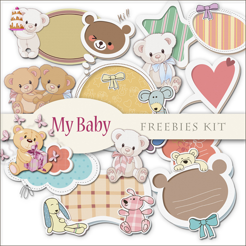 Scrap-set - My Baby - PNG Cliparts For Childrens Design 2012