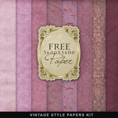 Textures - Old Vintage Backgrounds #65 - Pink Color Papers 2012