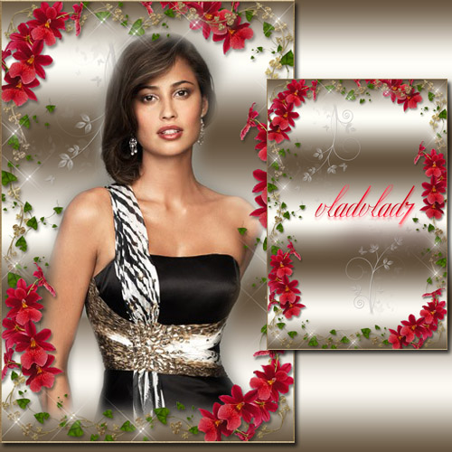Photoframe - Red orchids