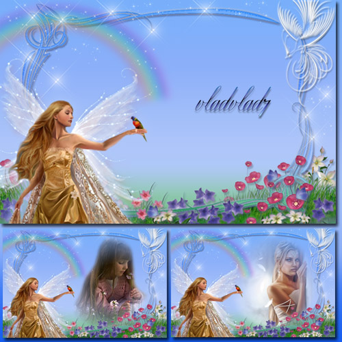 Photoframe - Fairy with bird