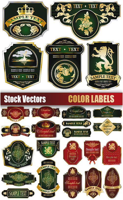 Stock Vectors - Color Labels