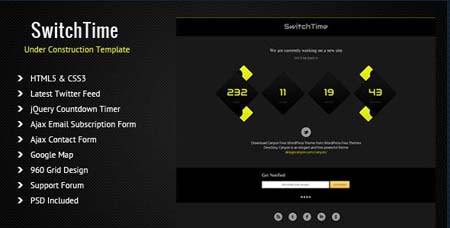 ThemeForest - SwitchTime - Under Construction & Coming Soon (RIP)
