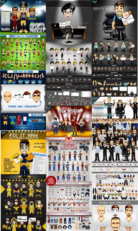 GraphicRiver - Character Kit Pack 1