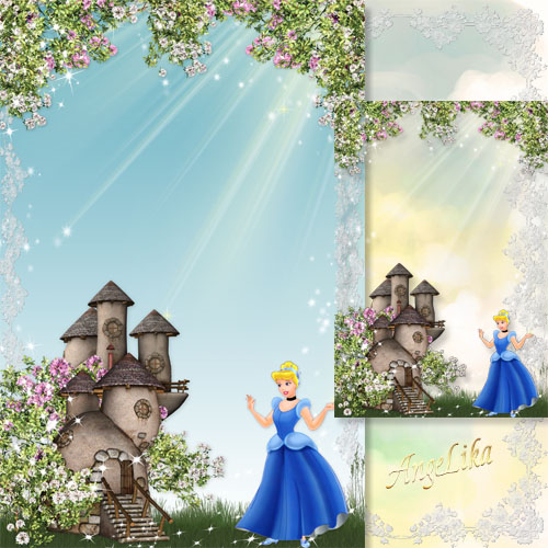 Kid's Frame with Princess - The Fine House among Flowers