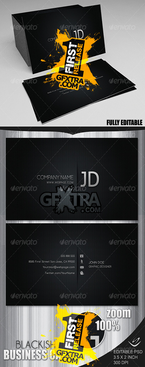 GraphicRiver - Blackish Business Card