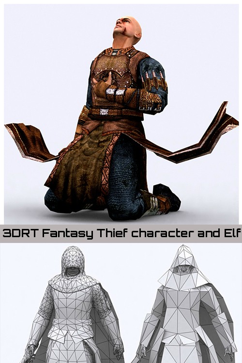 3DRT Elf Fantasy Thief characte