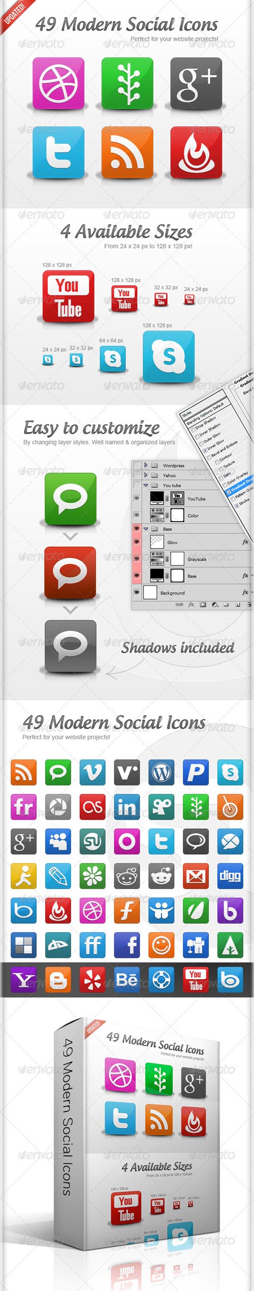 GraphicRiver - 49 Modern Social Icons 150286
