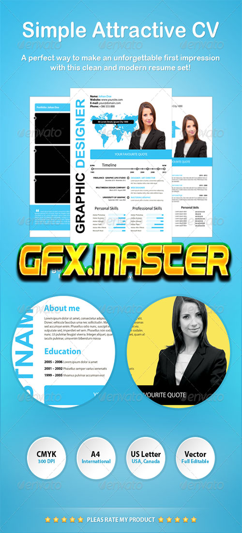 GraphicRiver - Simple Attractive CV