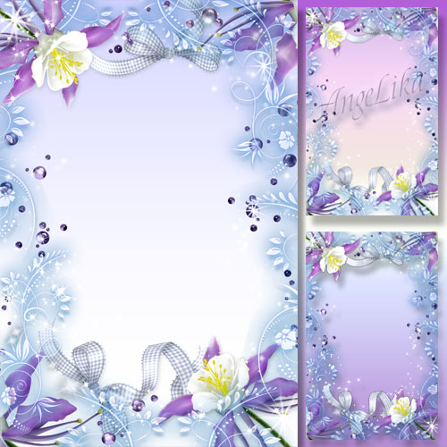 Gentle Easy Frame for Photo - Shining Flowers