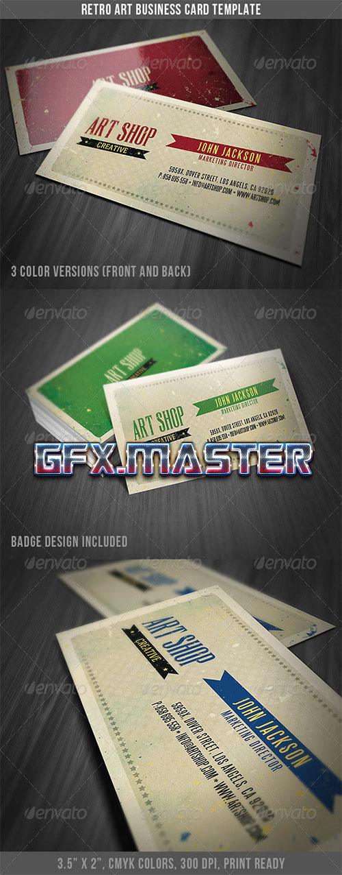 GraphicRiver - Retro Art Business Card Template