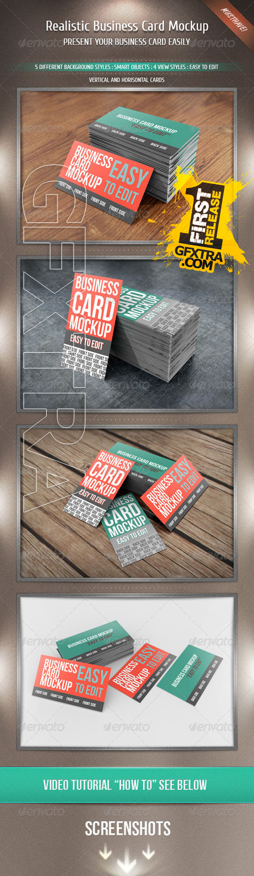 GraphicRiver: Realistic Business Card Mockup