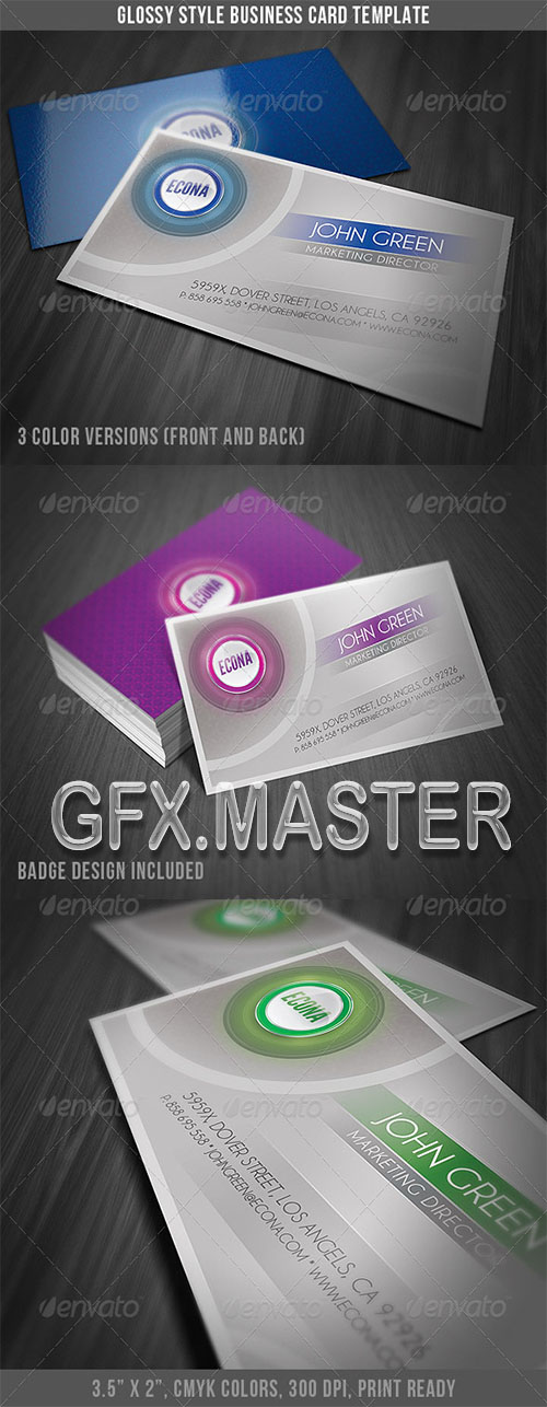 GraphicRiver - Glossy Style Business Card