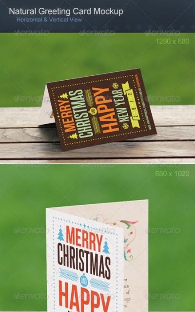 GraphicRiver Natural Greeting Card Mockup