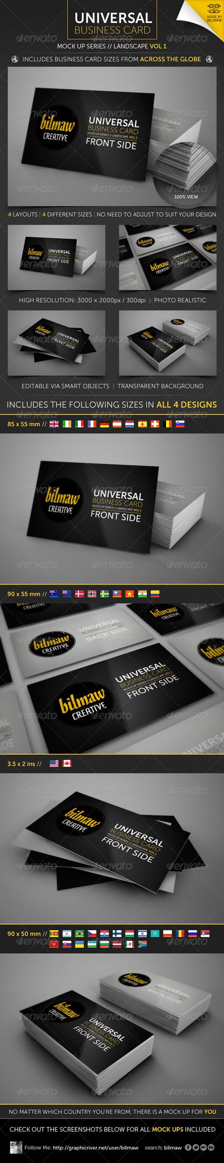 GraphicRiver Universal Business Card Mock Up