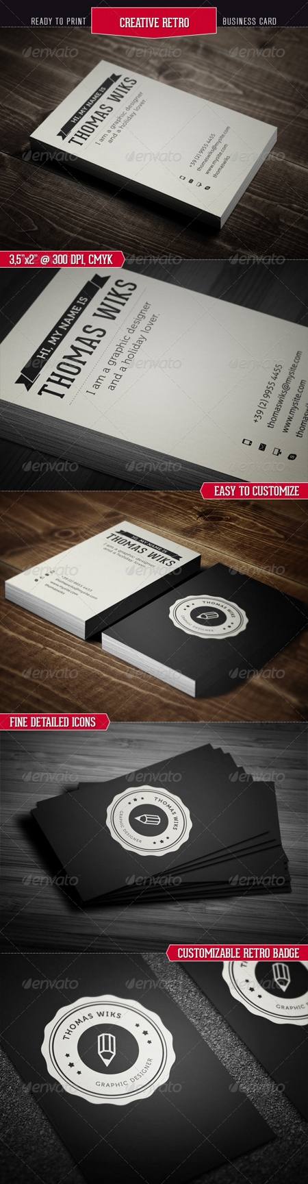 GraphicRiver: Creative Retro Business Card