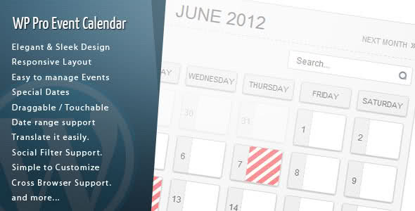 Wordpress Pro Event Calendar - Wordpress Plugin - V1.2.8