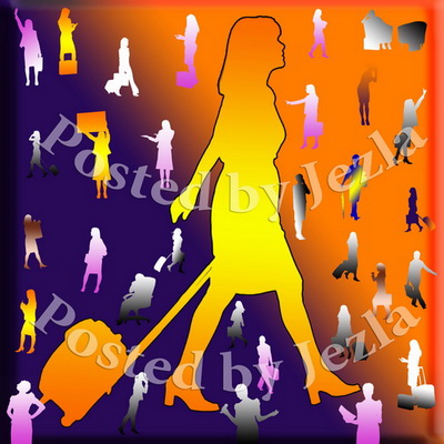 Footages - Female Business Silhouettes