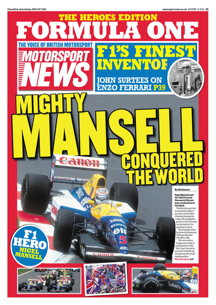 Motorsport News 15 August 2012 (UK)  