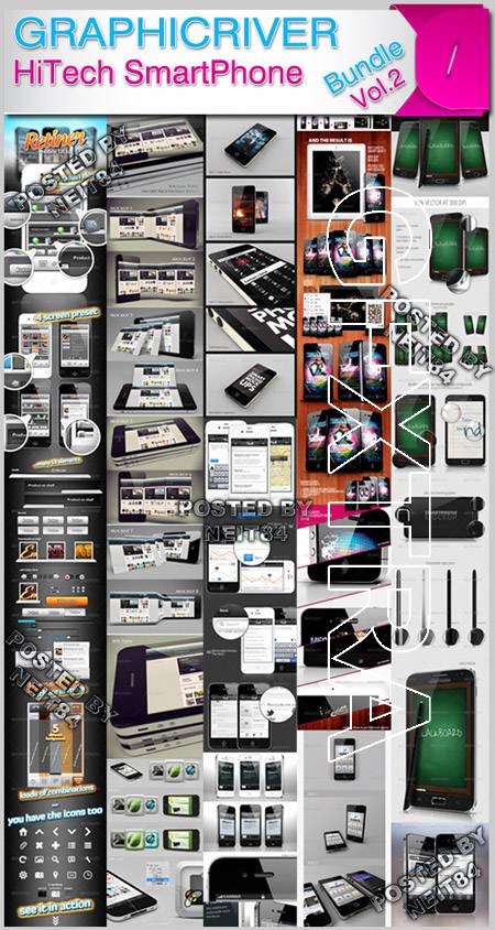GraphicRiver HiTech SmartPhone Mock-up Bundle Vol2