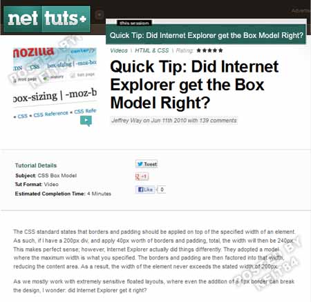 Quick Tip: Did Internet Explorer get the Box Model Right? - NetTuts+