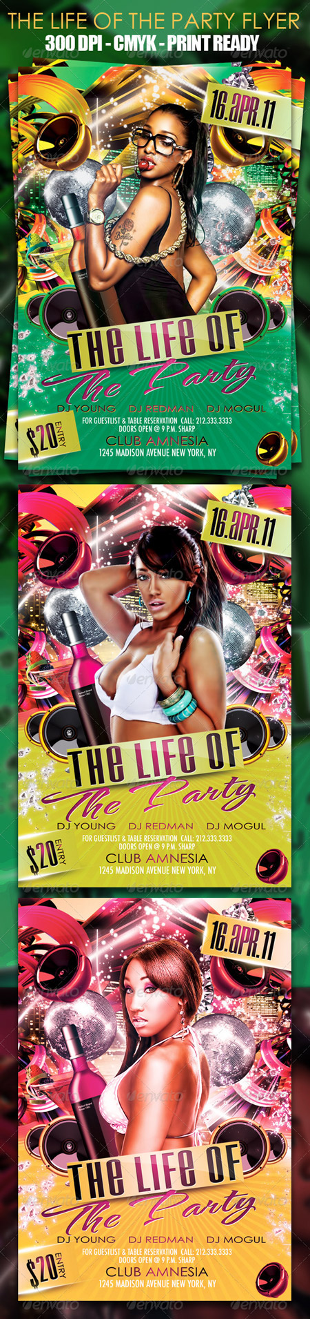 GraphicRiver: The Life Of The Party Flyer Template