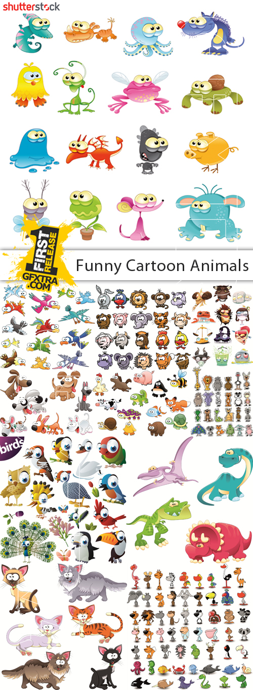 Funny Cartoon Animals Vol.1, 25xEPS
