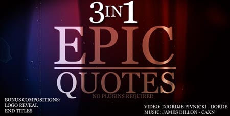 Videohive Epic Quotes 3IN1 After Effects Project